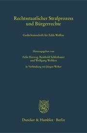 Cover von Rechtsstaatlicher Strafprozess und Bürgerrechte.