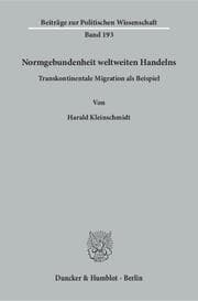 Cover von Normgebundenheit weltweiten Handelns.
