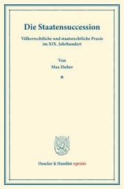 Cover von Die Staatensuccession.