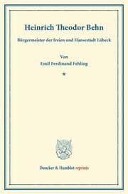 Cover von Heinrich Theodor Behn.