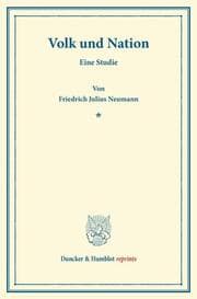 Cover von Volk und Nation.
