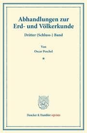 Cover von Abhandlungen zur Erd- und Völkerkunde.