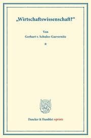 Cover von 'Wirtschaftswissenschaft?'