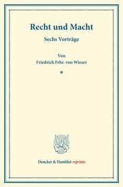 Cover von Recht und Macht.