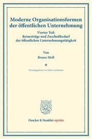 Cover von Moderne Organisationsformen der öffentlichen Unternehmung.