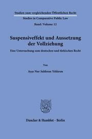 Cover von Suspensiveffekt und Aussetzung der Vollziehung.