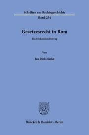 Cover von Gesetzesrecht in Rom