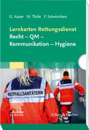 Cover von Lernkarten Rettungsdienst: Recht - QM - Kommunikation - Hygiene