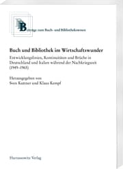 Cover von Buch und Bibliothek im Wirtschaftswunder