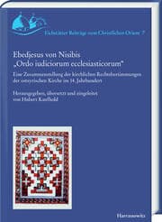 Cover von Ebedjesus von Nisibis 'Ordo iudiciorum ecclesiasticorum'