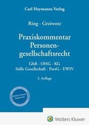 Cover von Praxiskommentar Personengesellschaftsrecht
