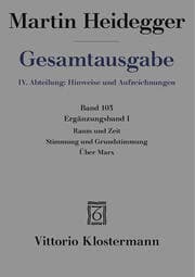 Cover von Raum und Zeit - Stimmung und Grundstimmung - Über Marx