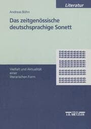 Cover von Das zeitgenössische deutschsprachige Sonett