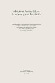 Cover von Becketts Proust-Bilder