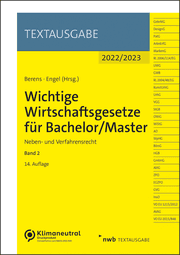 Cover von Wichtige Wirtschaftsgesetze für Bachelor/Master 2
