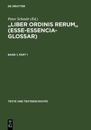 Cover von 'Liber ordinis rerum' (Esse-Essencia-Glossar)