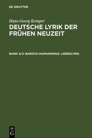 Cover von Barock-Humanismus: Liebeslyrik