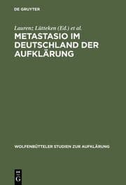 Cover von Metastasio im Deutschland der Aufklärung