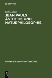 Cover von Jean Pauls Ästhetik und Naturphilosophie