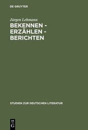Cover von Bekennen, Erzählen, Berichten