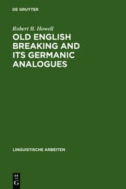 Cover von Old English Breaking and its Germanic Analogues