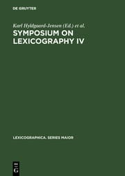 Cover von Symposium on Lexicography IV