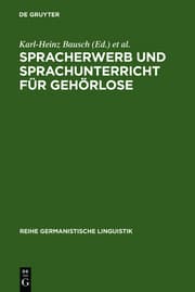 Cover von Spracherwerb und Sprachunterricht für Gehörlose