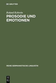 Cover von Prosodie und Emotionen