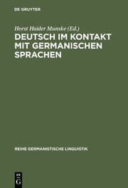 Cover von Deutsch im Kontakt mit germanischen Sprachen