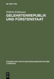Cover von Gelehrtenrepublik und Fürstenstaat