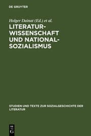 Cover von Literaturwissenschaft und Nationalsozialismus
