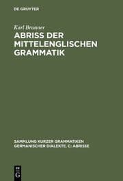 Cover von Abriß der mittelenglischen Grammatik