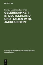Cover von Gelehrsamkeit in Deutschland und Italien im 18.Jahrhundert