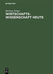 Cover von Wirtschaftswissenschaft heute
