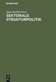 Cover von Sektorale Strukturpolitik