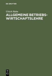 Cover von Allgemeine Betriebswirtschaftslehre