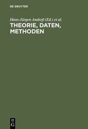 Cover von Theorie, Daten, Methoden