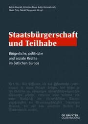Cover von Staatsbürgerschaft und Teilhabe