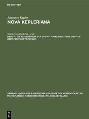 Cover von Die Keplerbriefe auf der Nationalbibliothek und auf der Sternwarte in Paris