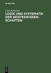 Cover von Logik und Systematik der Geisteswissenschaften