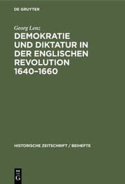 Cover von Demokratie und Diktatur in der englischen Revolution 1640-1660