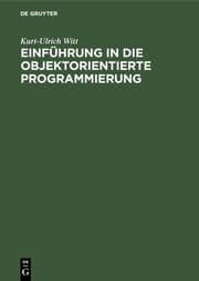 Cover von Einführung in die objektorientierte Programmierung