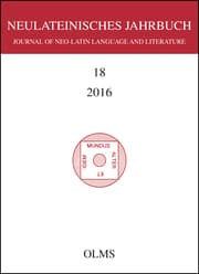 Cover von Neulateinisches Jahrbuch. Journal of Neo-Latin Language and Literature