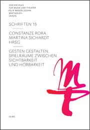 Cover von Gesten gestalten - Spielräume zwischen Sichtbarkeit und Hörbarkeit