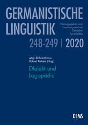 Cover von Dialekt und Logopädie