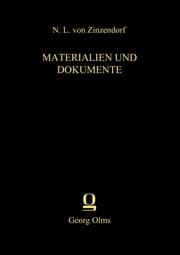 Cover von N. L. von Zinzendorf: Materialien und Dokumente