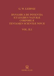 Cover von Gottfried Wilhelm Leibniz: Dynamica de Potentia et Legibus Naturae Corporeae Tentamen Scientiae Novae
