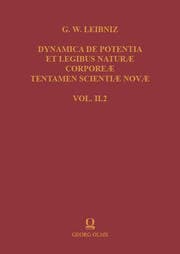 Cover von Gottfried Wilhelm Leibniz: Dynamica de Potentia et Legibus Naturae Corporeae Tentamen Scientiae Novae