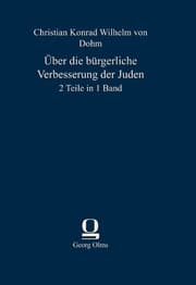 Cover von Über die bürgerliche Verbesserung der Juden