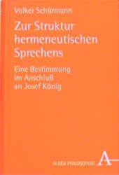 Cover von Zur Struktur hermeneutischen Sprechens